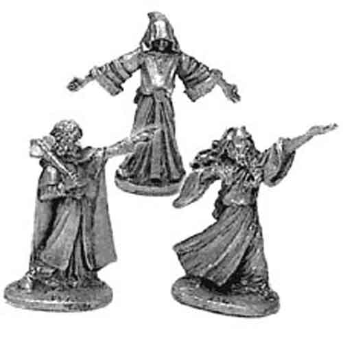 Ral Partha Clerics (3 Pieces) #01-073 Unpainted Classic Fantasy RPG Metal Figure