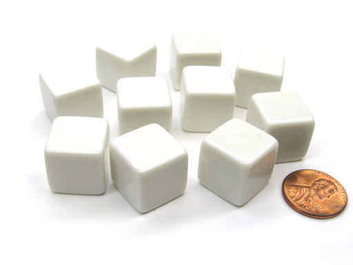 Koplow Games White D6 Blank 16mm Dice Set with Stickers (12)