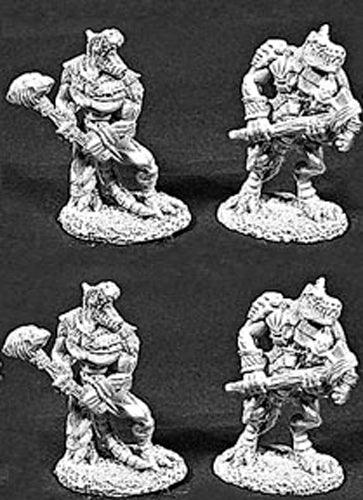 Reaper Miniatures Lizardmen, 2H Club 4 Pcs #06048 Dark Heaven Legends Army Packs