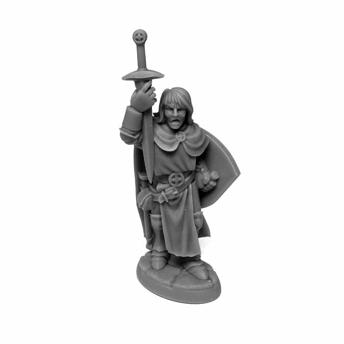 Reaper Dungeon Dwellers Sir Danarel the Holy #07076 Bones USA Unpainted Plastic