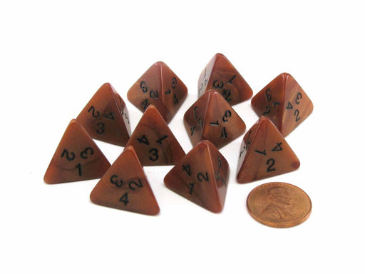 Bag of 50 Assorted Loose Opaque Polyhedral D4 Dice — Pippd