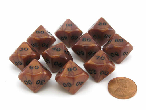 Pack of 10 D20 20mm Koplow Games Pearl Dice - Emerald — Pippd
