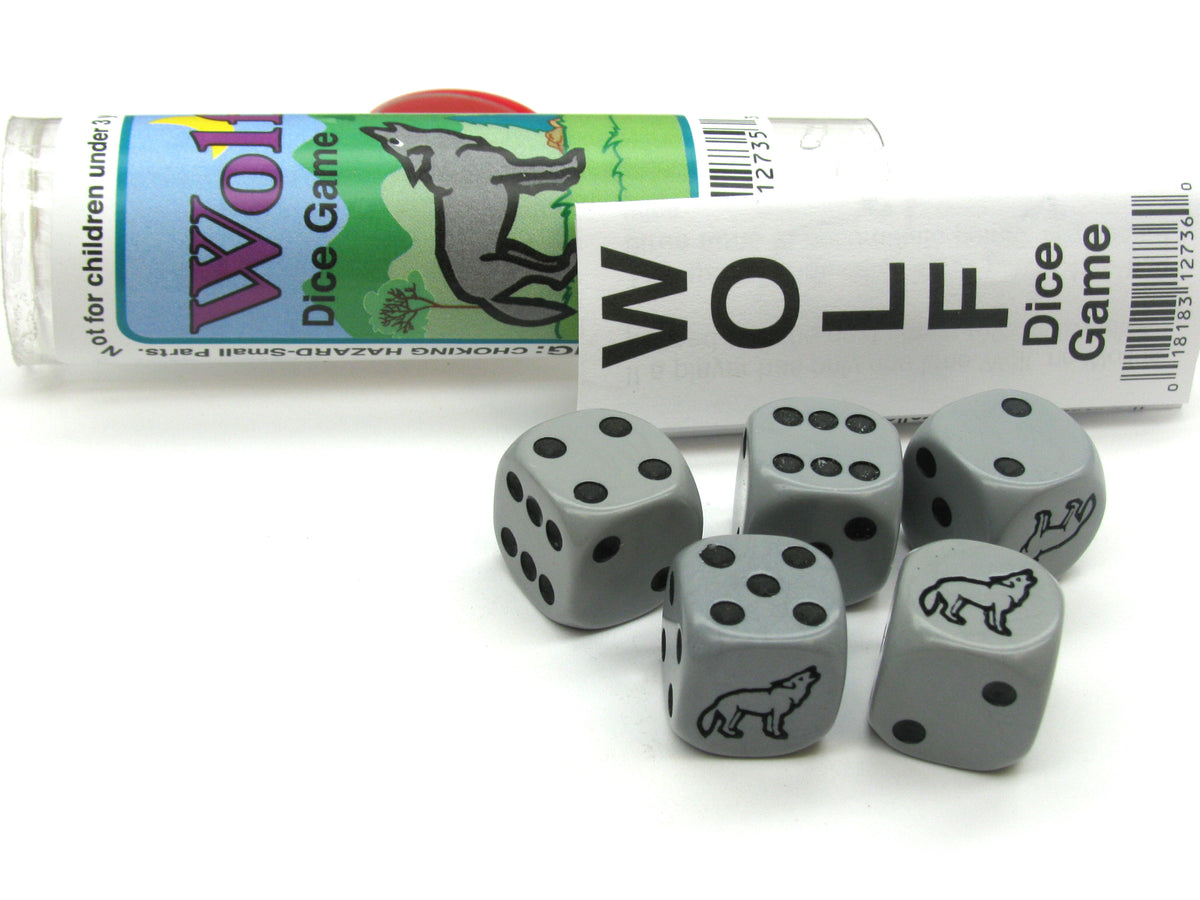 Koplow Games Lobster Dice Game 5 Dice Set with Travel Tube and Instructions