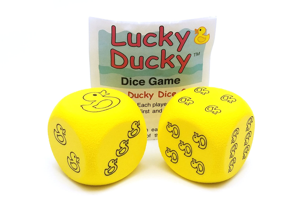 Lucky Ducky Dice Game 2 Yellow Foam Dice Set with — Pippd