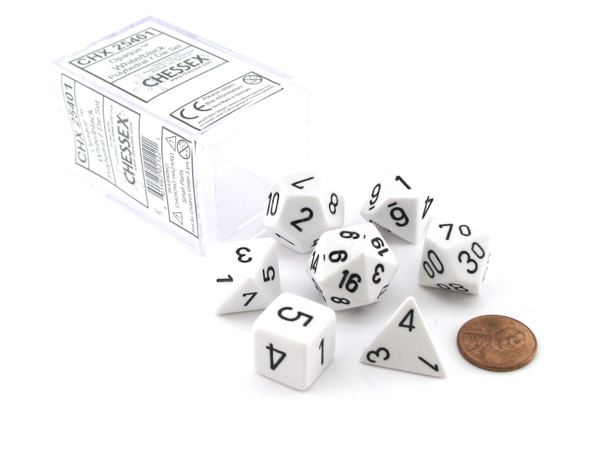 Opaque Polyhedral Green /White D4 | 4-Sided Dice (Sold per Die)