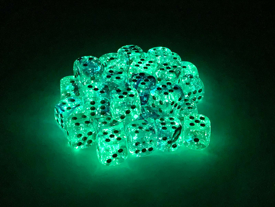 Nebula 12mm D6 Dice Block (36 Dice) - Oceanic with Gold Pips