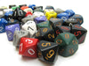 Bag of 50 Assorted Loose Opaque Polyhedral 16mm D10 Dice