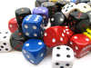 Bag of 50 Assorted Loose Opaque 16mm D6 Dice