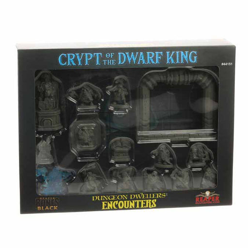 Crypt of the Dwarf King #44151 Bones Black Unpainted Plastic Boxed Set