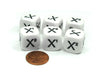 Set of 6 D6 16mm Educational Math Dice - 0, 1, and 2 Exponent Algebra Dice