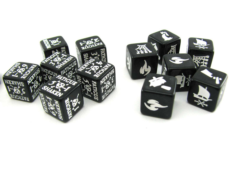 Blood & Plunder 24 Marker Dice Set - 6 of: Action, Reload, Fatigue & Critical