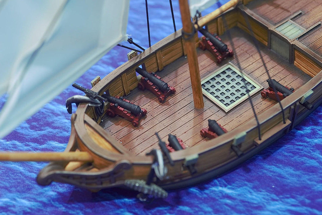 Blood & Plunder: Unpainted Plastic Resin Sloop Ship Hull with Rigging Components