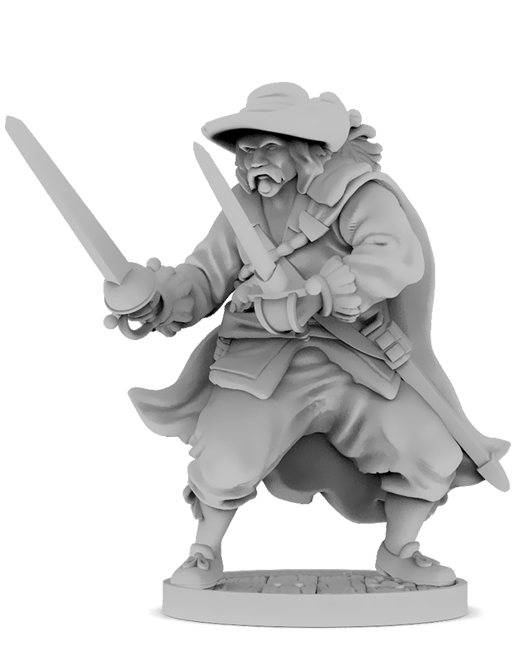 Blood & Plunder: Legendary Figures Manuel Rivero de Pardal Unpainted Metal Model