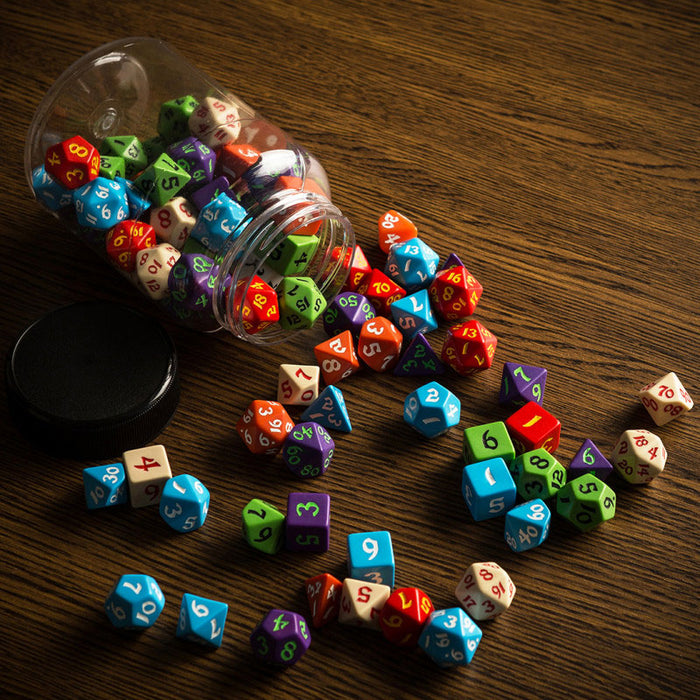 Q-Workshop Jar of Assorted Classic RPG Dice (80 Dice)