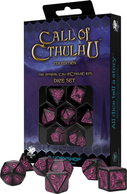 Call of Cthulhu: Dice Set Black/Magenta (7)