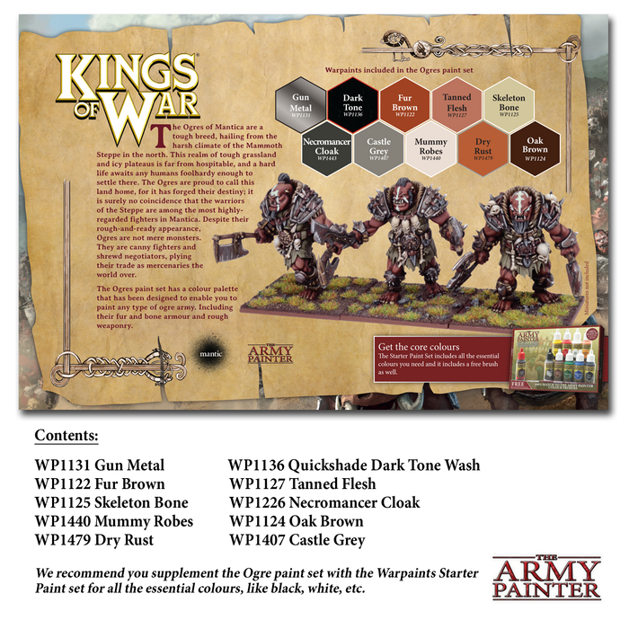 Army Painter Warpaints: Kings of War Ogres Paint Set (10)