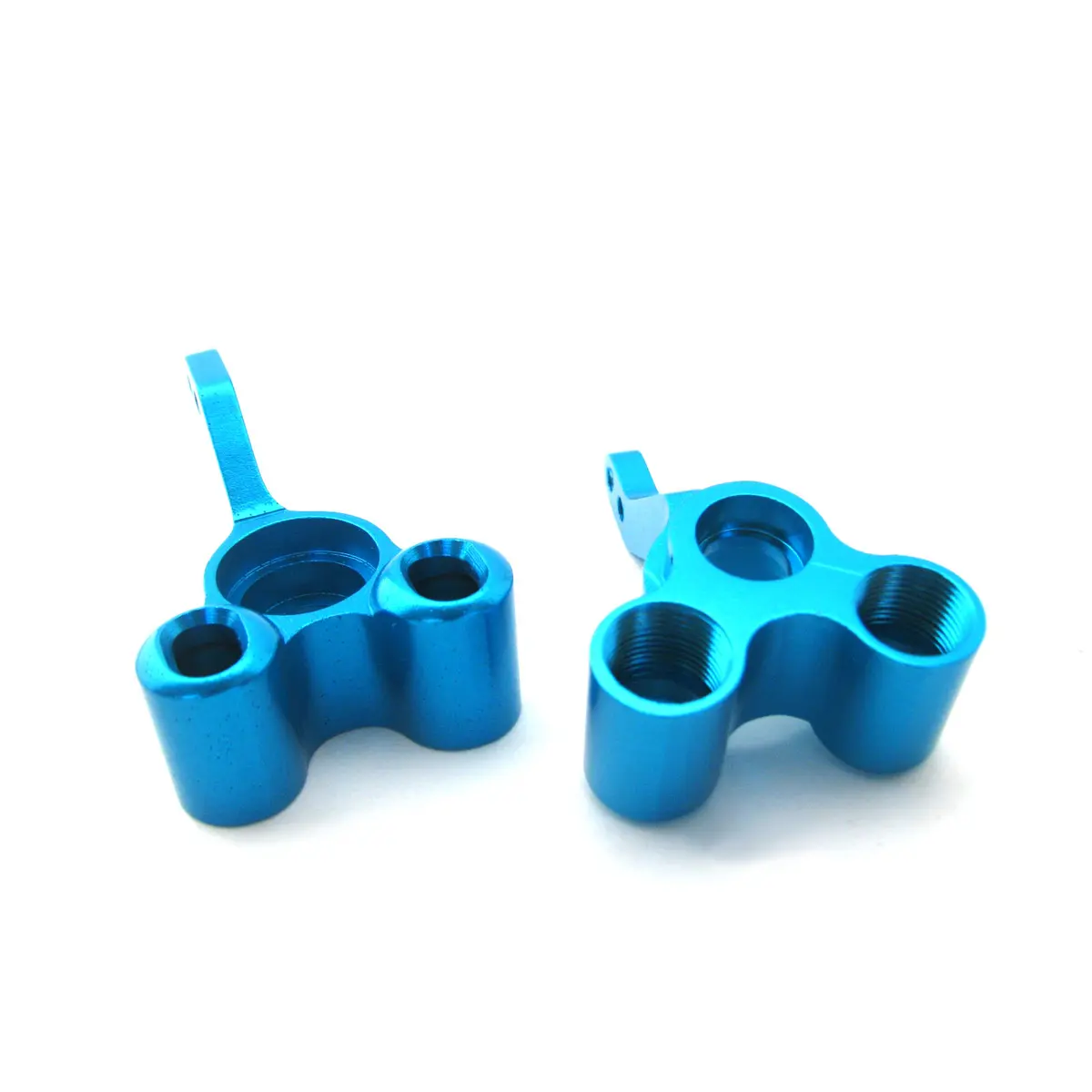 122012 Blue Aluminum Rear Hub Carrier Upright L/R 2pcs for 1/10 Scale RC Truck