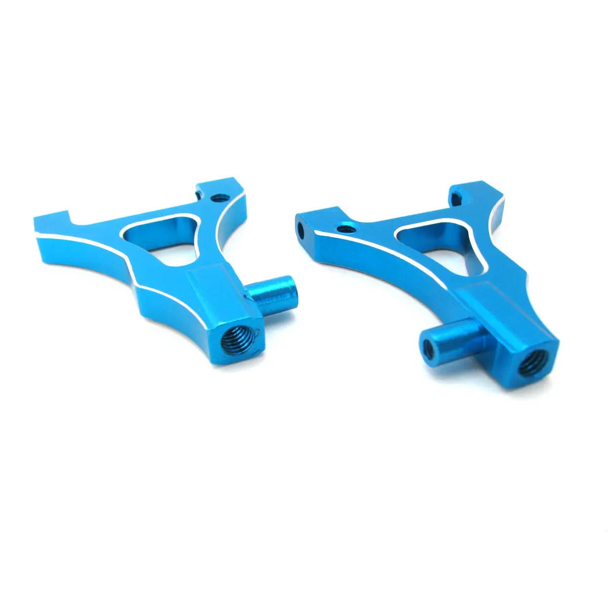 122019 Blue Aluminum Front Lower Suspension Arm 2 Pieces for 1/10 Scale RC