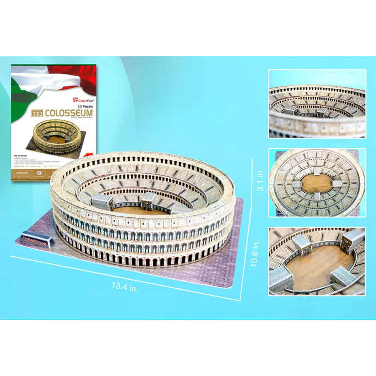 131 Piece 3D Puzzle Model Kit - Roman Colosseum Puzzle