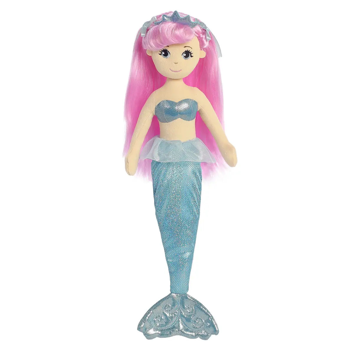 18" Cristal 2 Sea Sparkles Soft Plush Mermaid