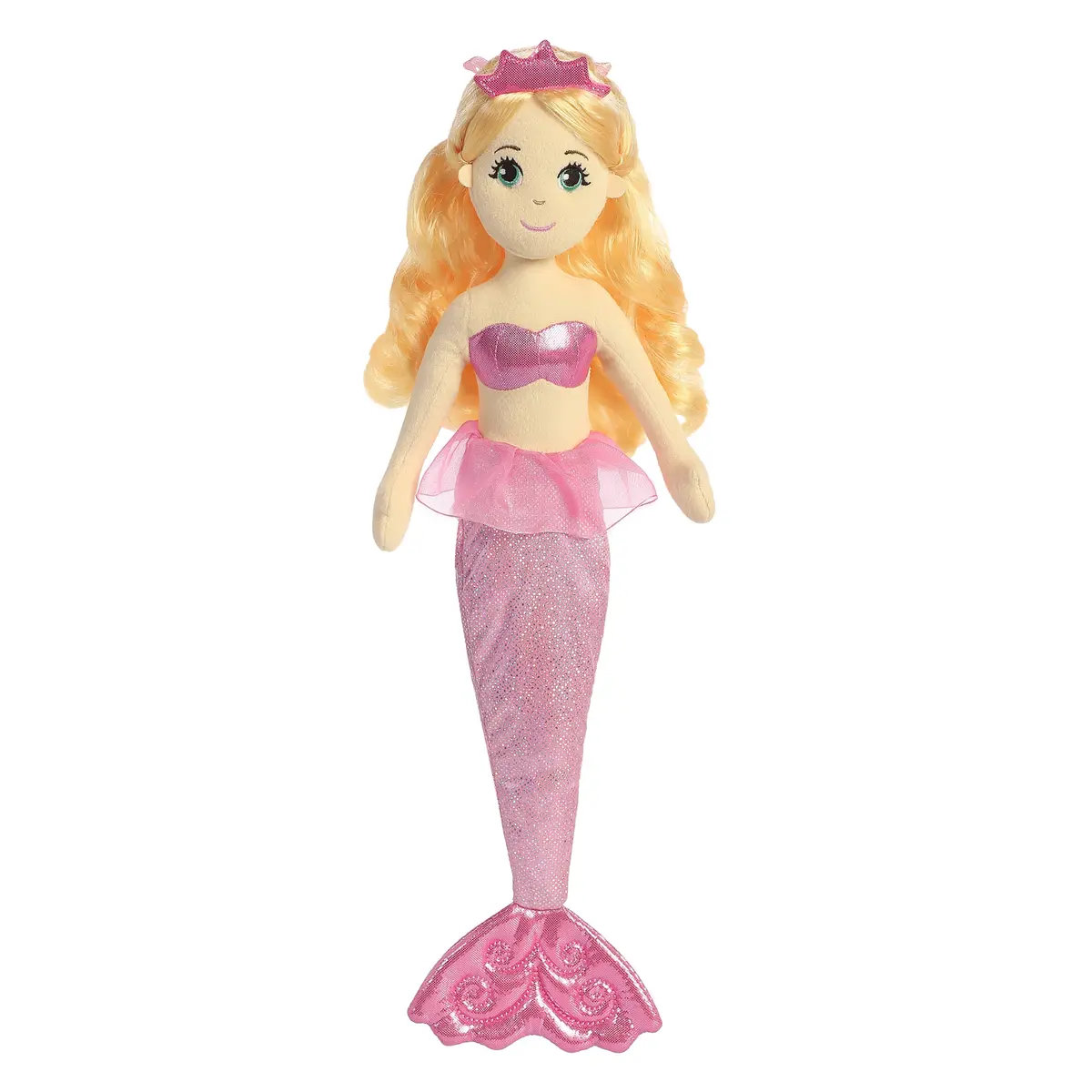 18" Topaz Sea Sparkles Soft Plush Mermaid