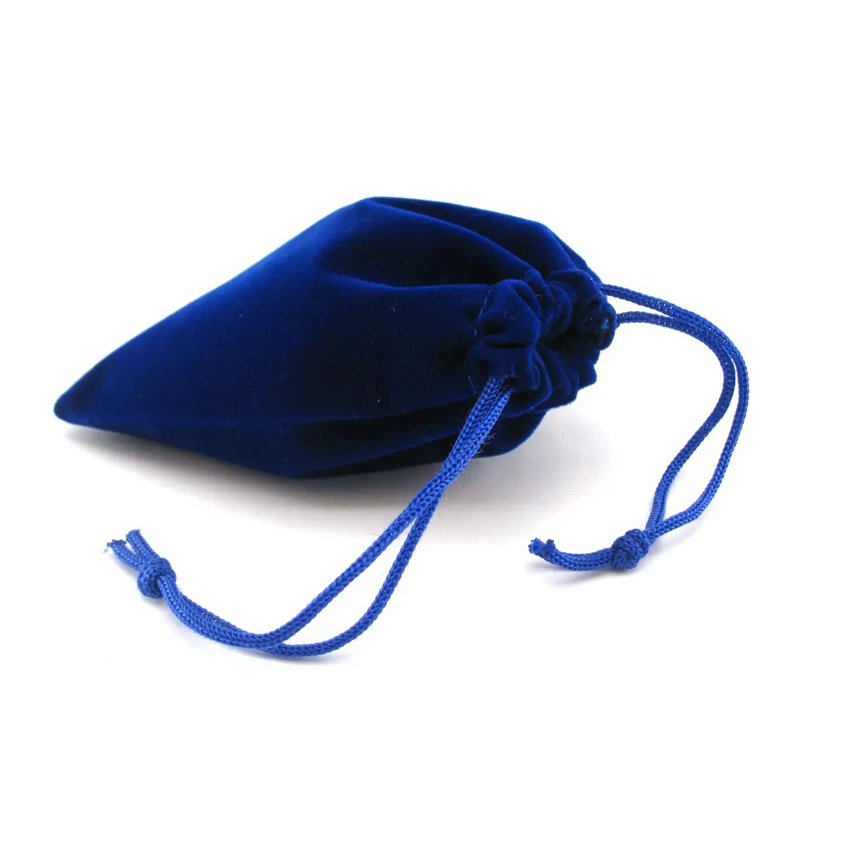 3" x 4" Soft Drawstring Gaming Pouch Dice Bag - Blue