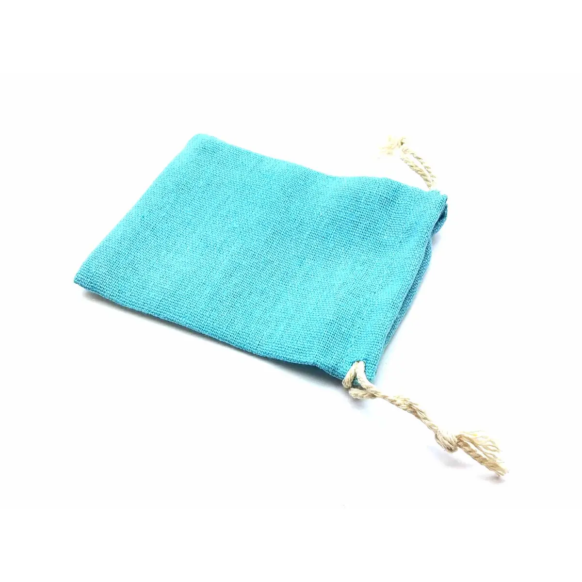 3"x4" Quality Cotton Drawstring Gaming Pouch Dice Bag - Blue