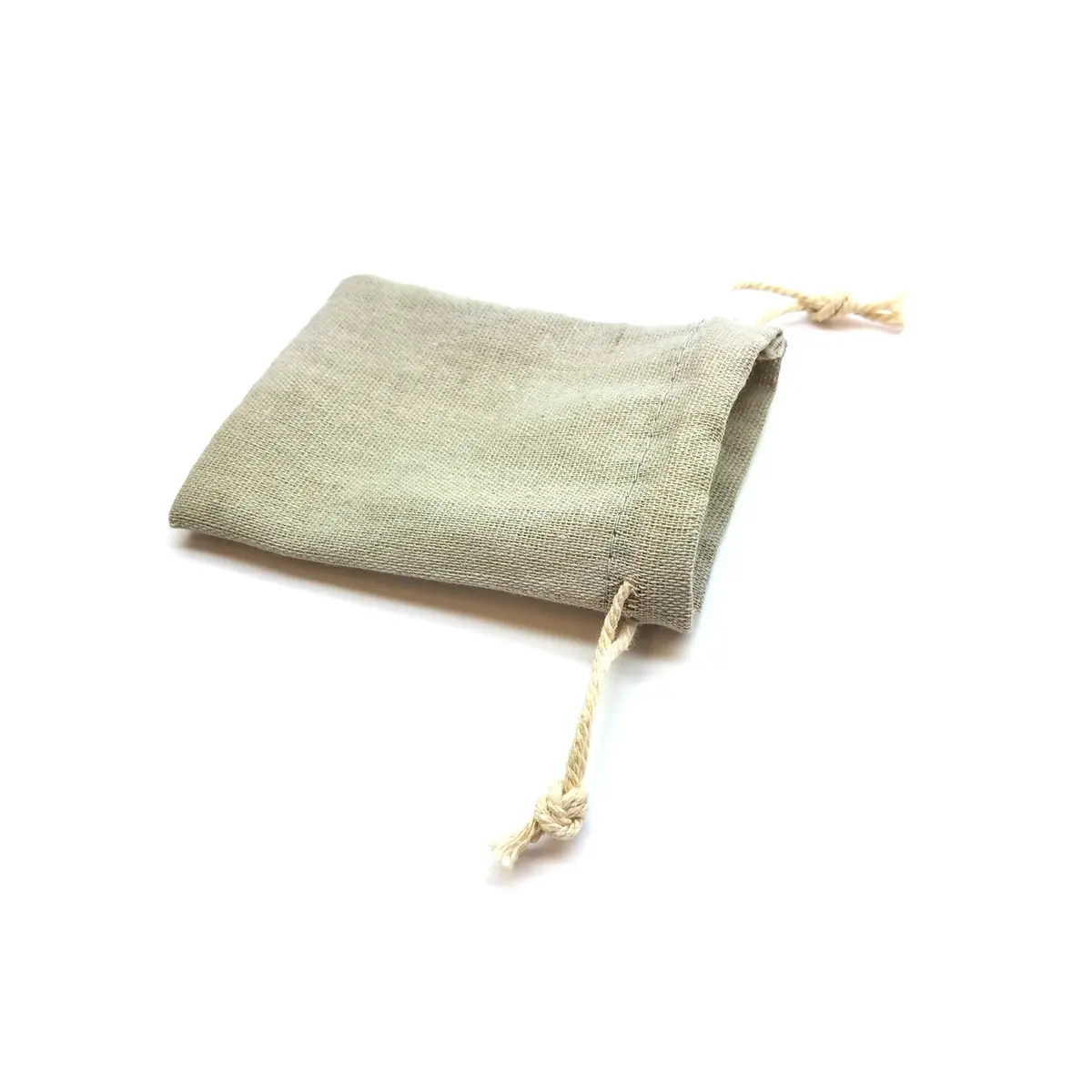 3"x4" Quality Cotton Drawstring Gaming Pouch Dice Bag - Gray