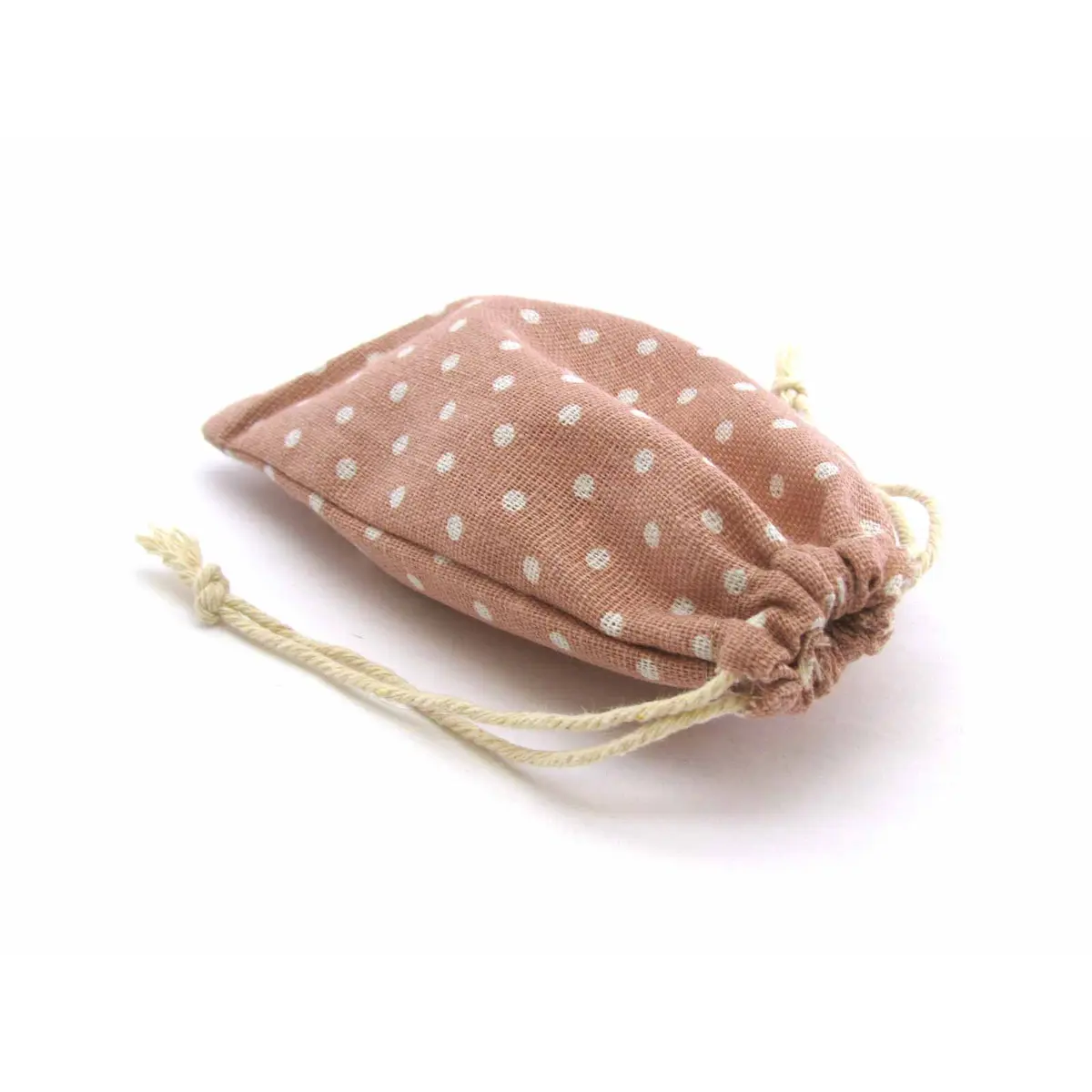 4" x 6" Shapes Gaming Pouch Dice Bag - Pink Polka Dots