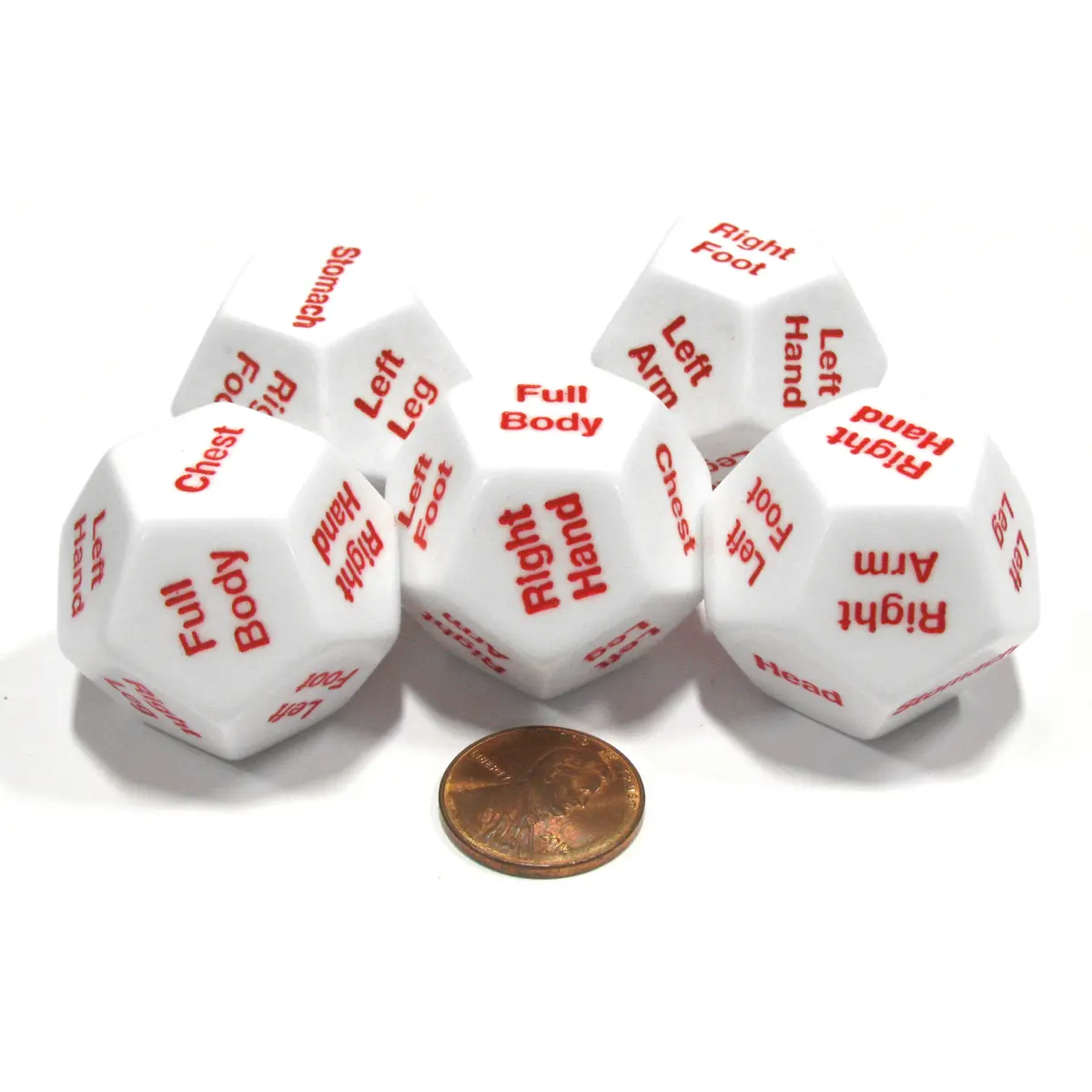 5 x D12 12 Twelve Sided 28mm Body Part Critical Hit Location Dice Die RPG D&D