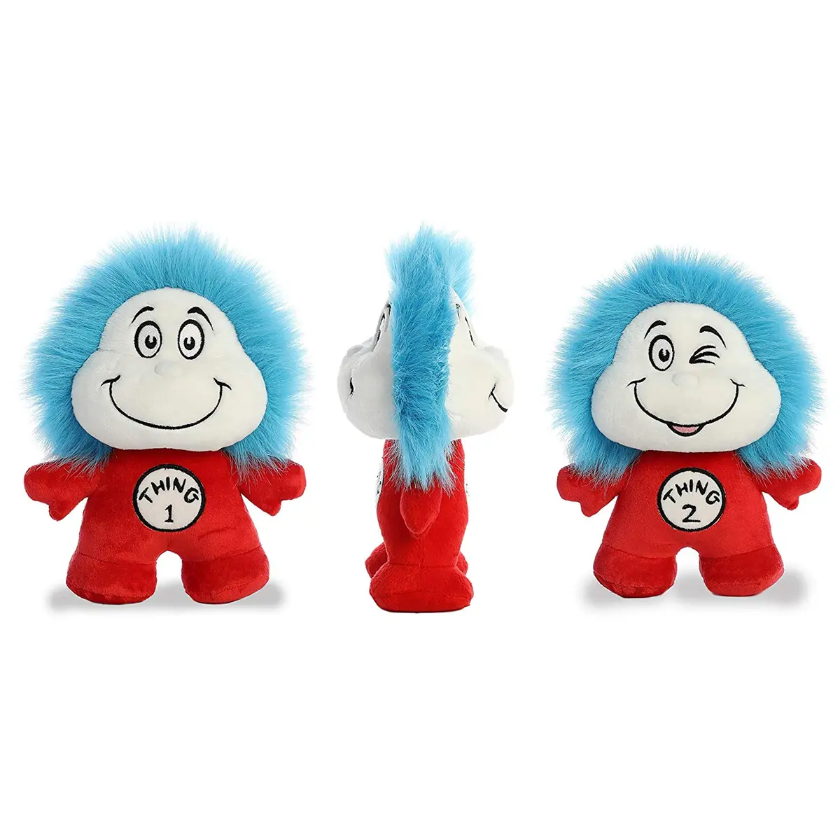 8.5" Thing 1 & Thing 2 Double Sided Dood Plushie Aurora Licensed Stuffed Plush