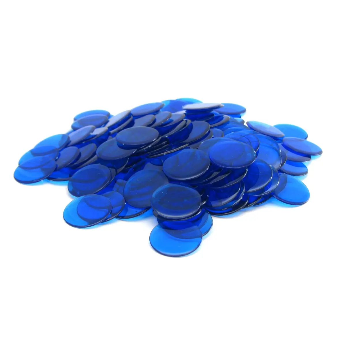 Bag of 250 Plastic 19mm Round Sorting Chip Gaming Accessory - Blue