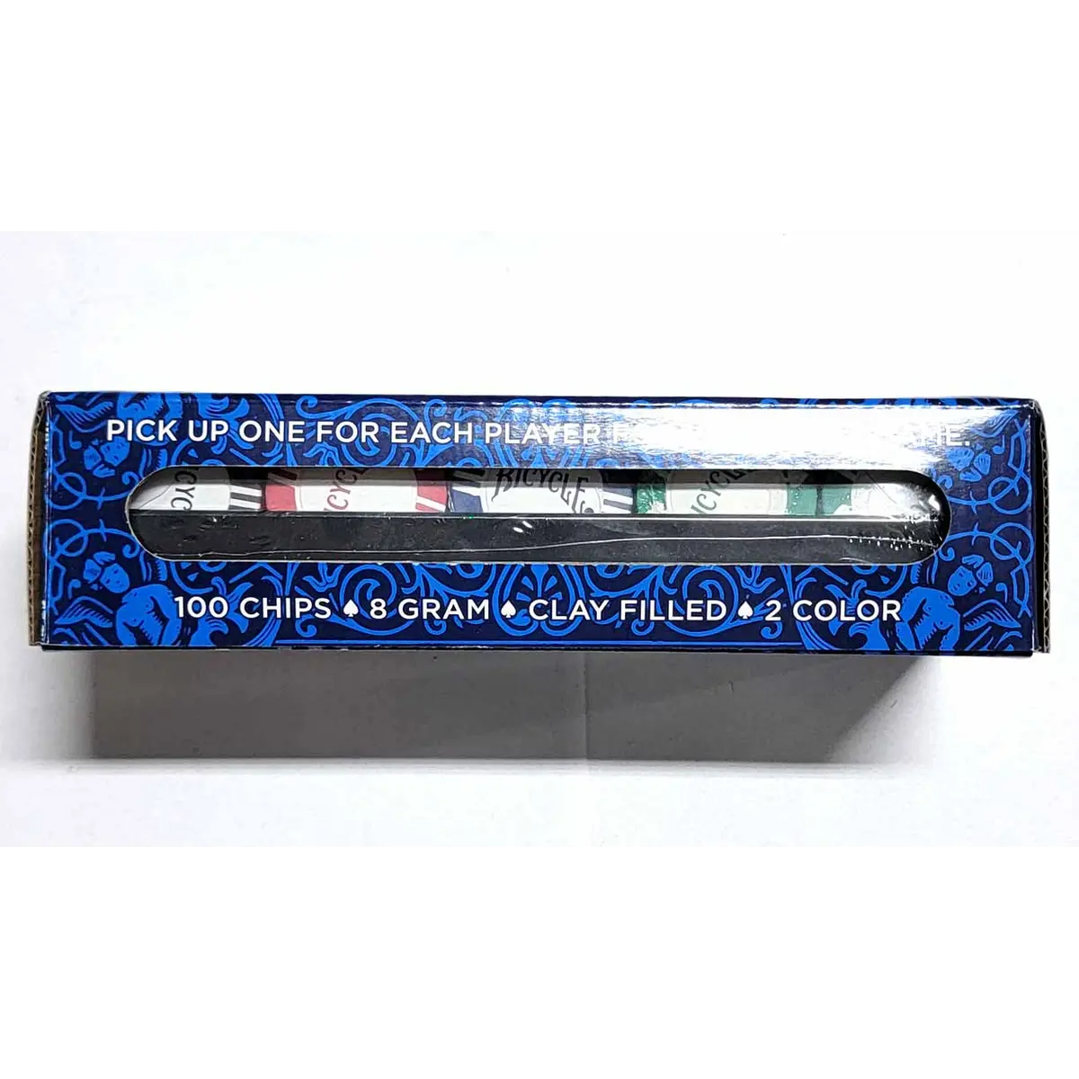 Bicycle 8 Gram 100 Count 2-Color Clay Chips with Tray