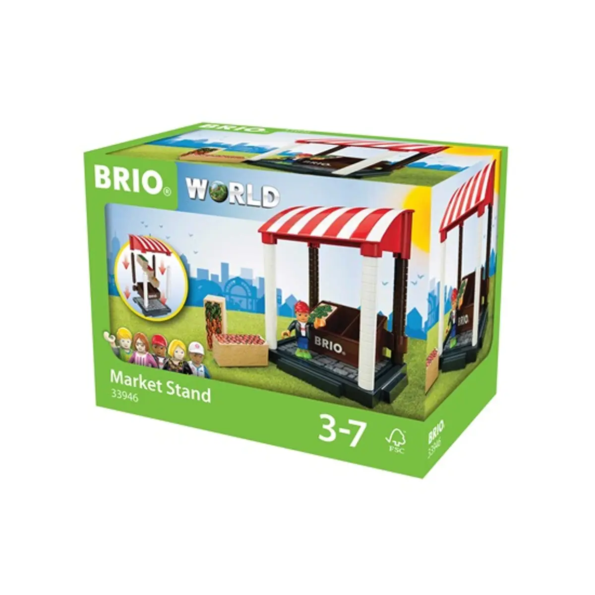 BRIO 11 Piece Market Stand Building Accessory