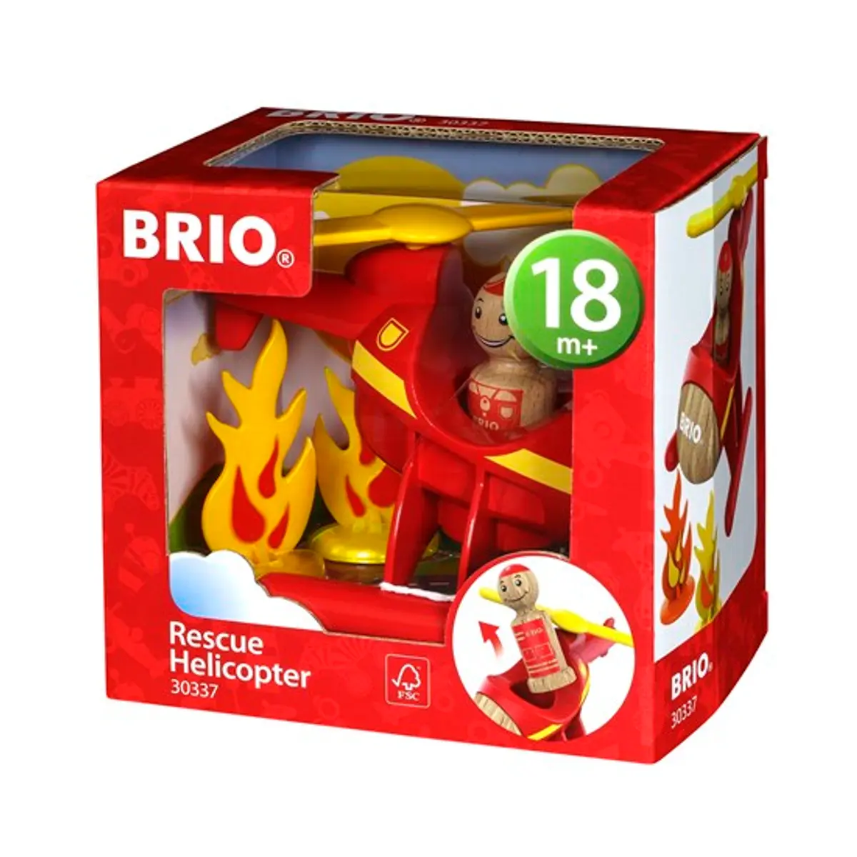 BRIO 4 Piece Rescue Helicopter Toddler Play Toy