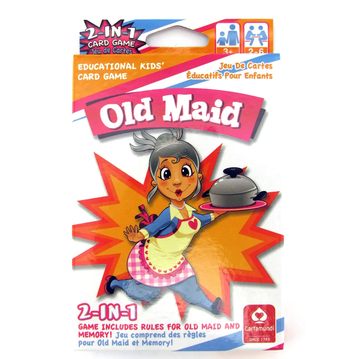 Cartamundi 2-In-1 Kids Jumbo Deck Card Game - Old Maid and Memory