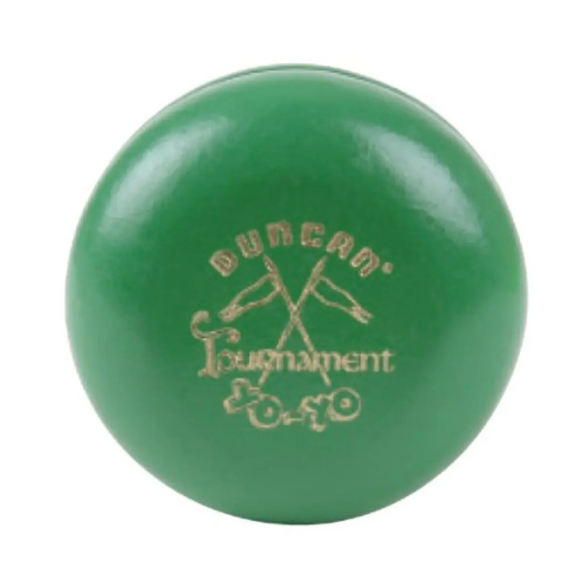 Duncan Wooden Crossed Flags Tournament Vintage-Replica YoYo - Green