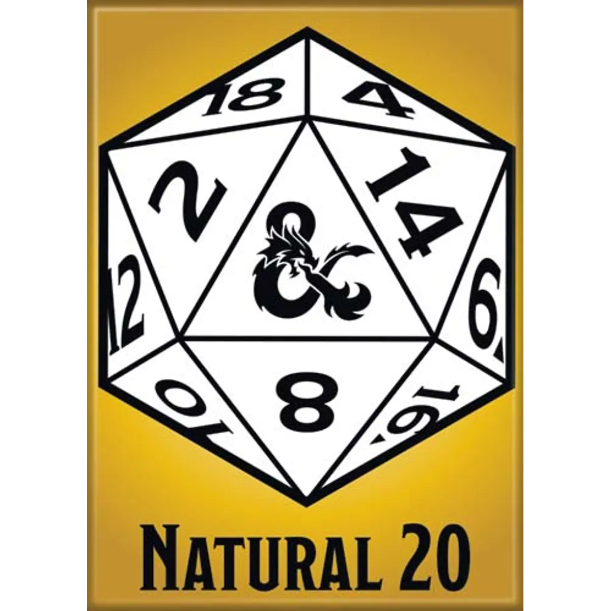 Dungeons & Dragons 3.5" x 2.5" Magnet - Natural 20