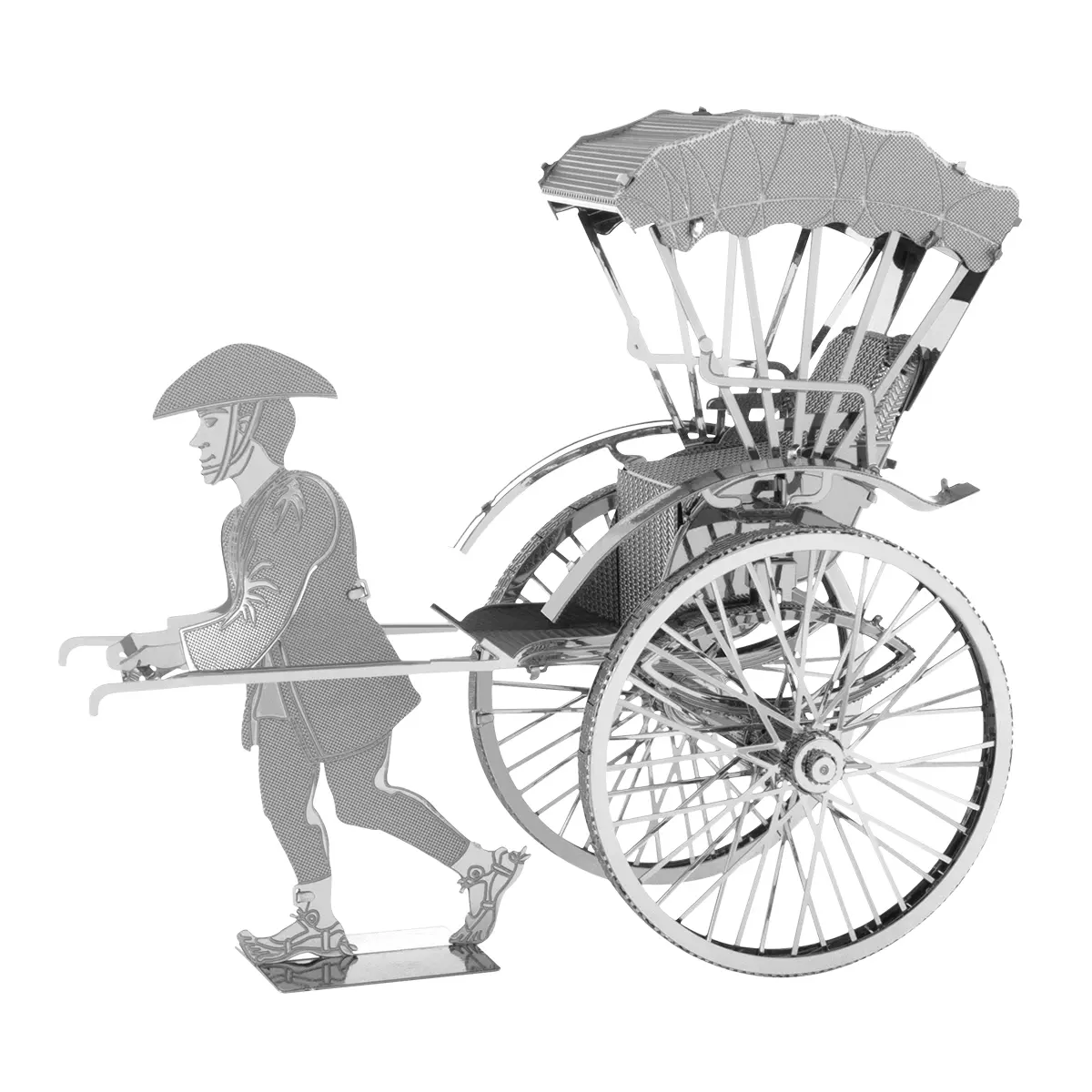 Fascinations Metal Earth Rickshaw Laser Cut 3D Metal Model Kit