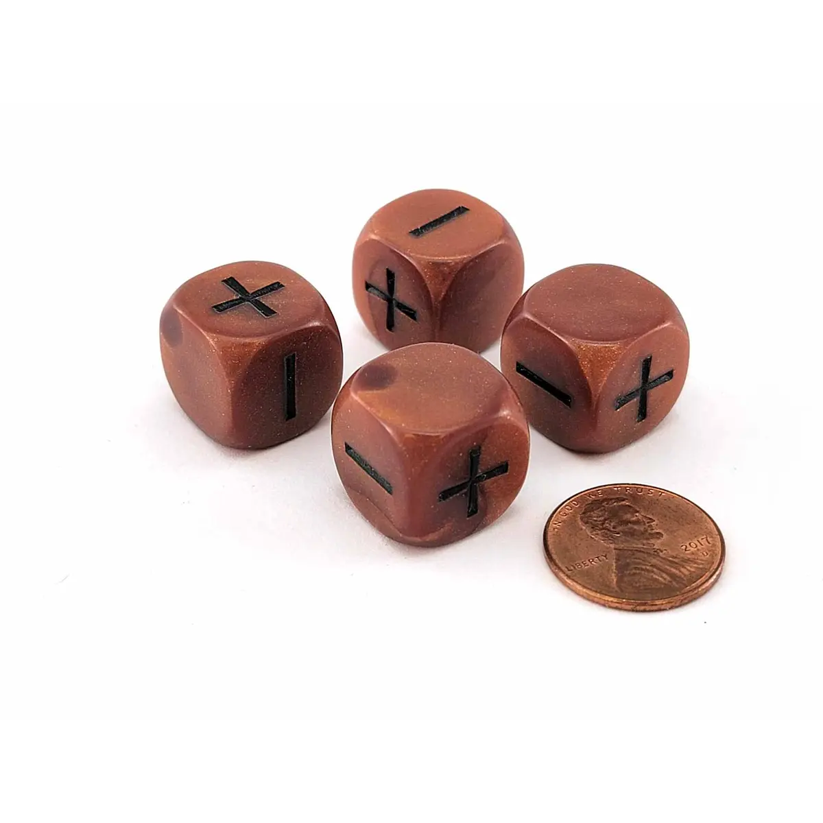 Fudge Dice, 4 Pieces - Bronze Olympic