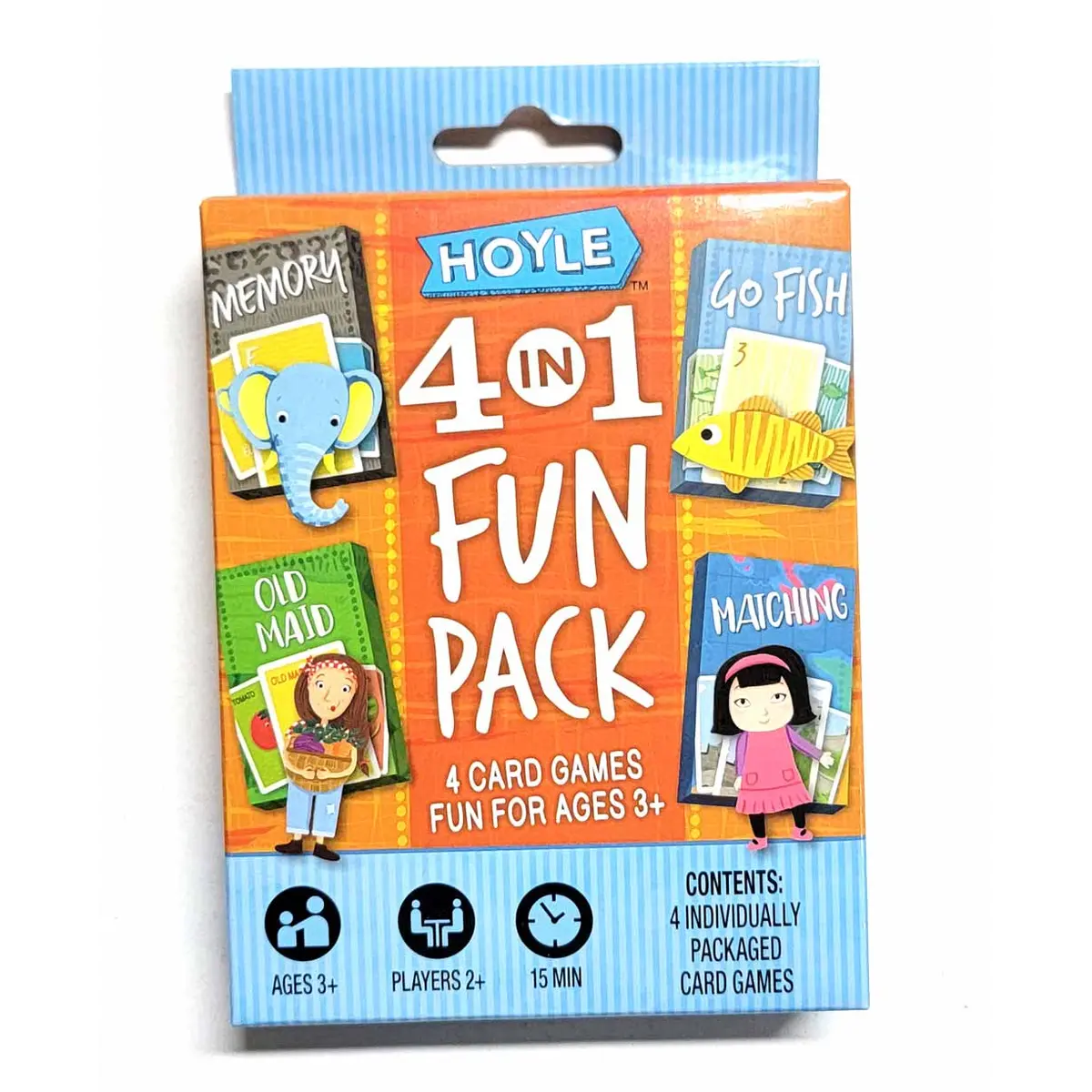 Hoyle 4-in-1 Fun Pack Classic Card Games - Memory, Old Maid, Go Fish, Matching