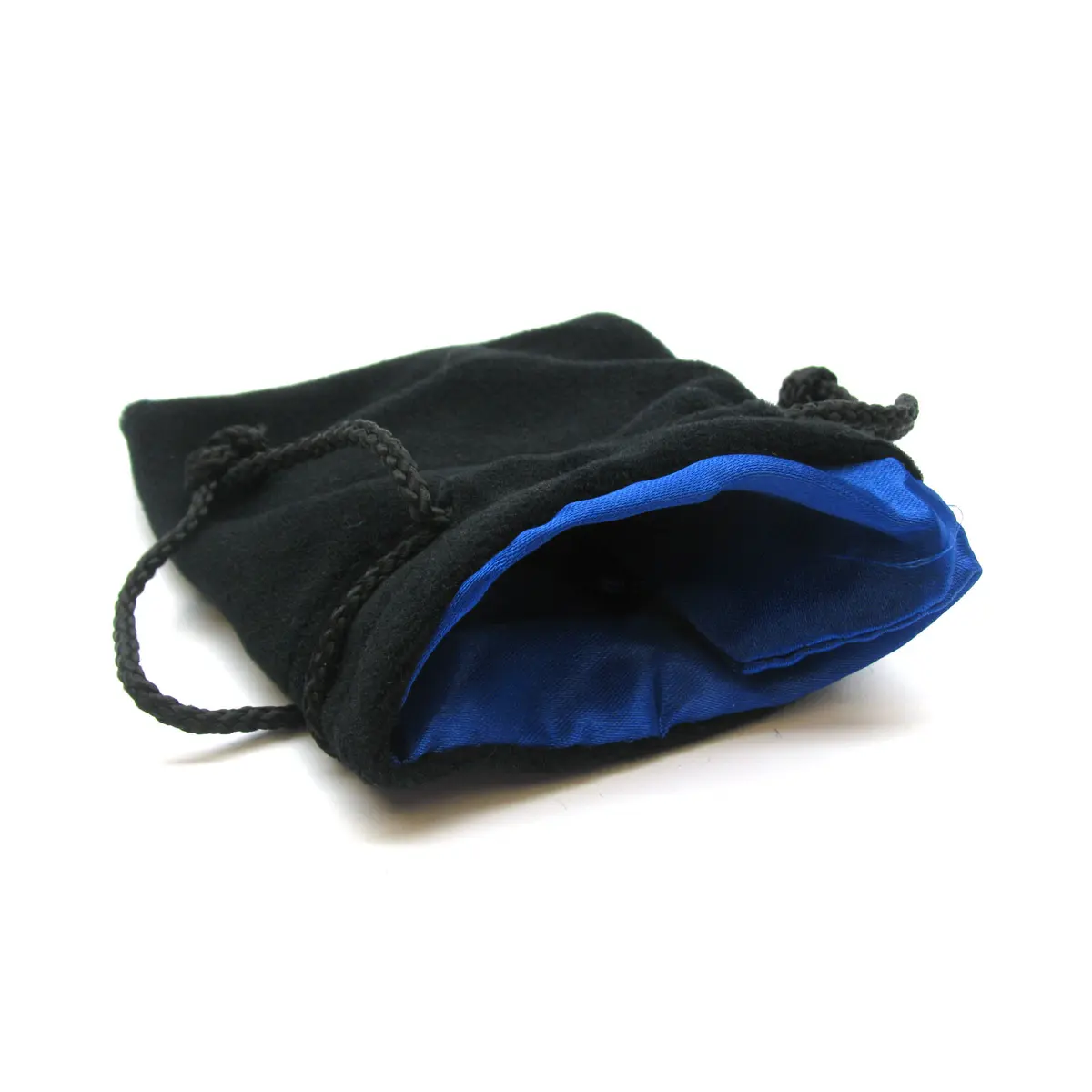 Koplow Games 3.75"x4" Black Velvet Dice Bag - Blue Lining