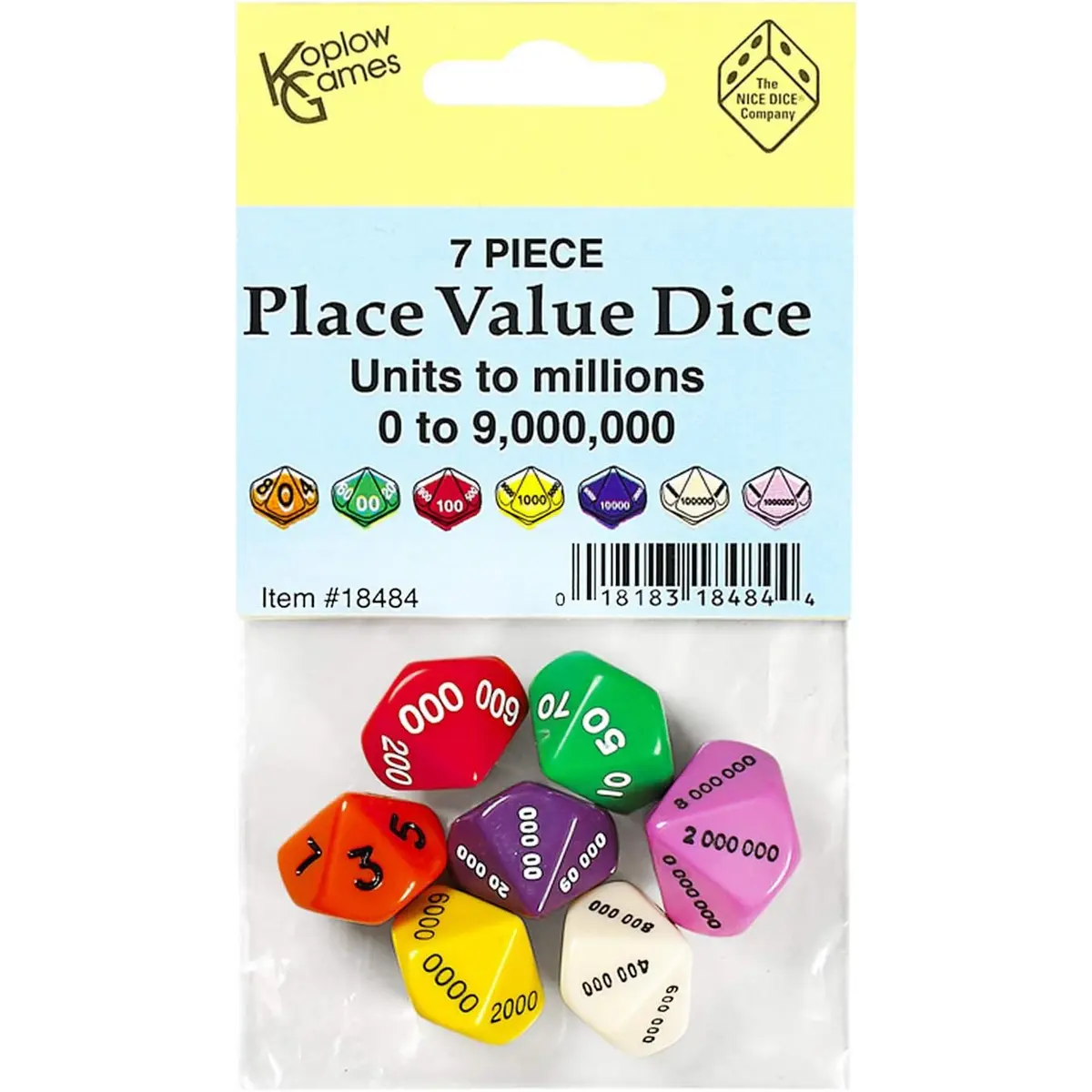 Koplow Games KOP18484 Place Value Dice Game Set
