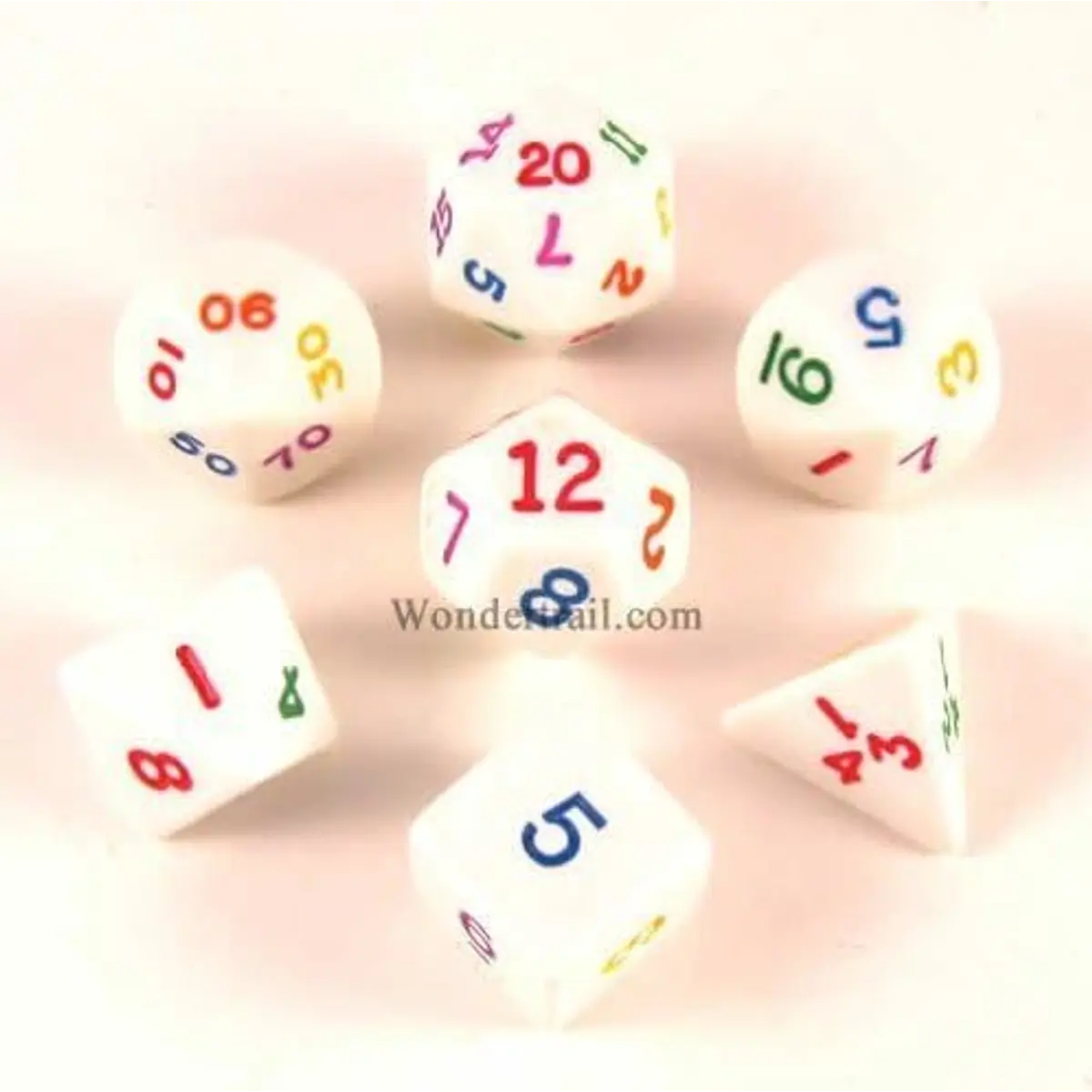 Koplow Games Rainbow Polyhedral Dice 7 Piece Set