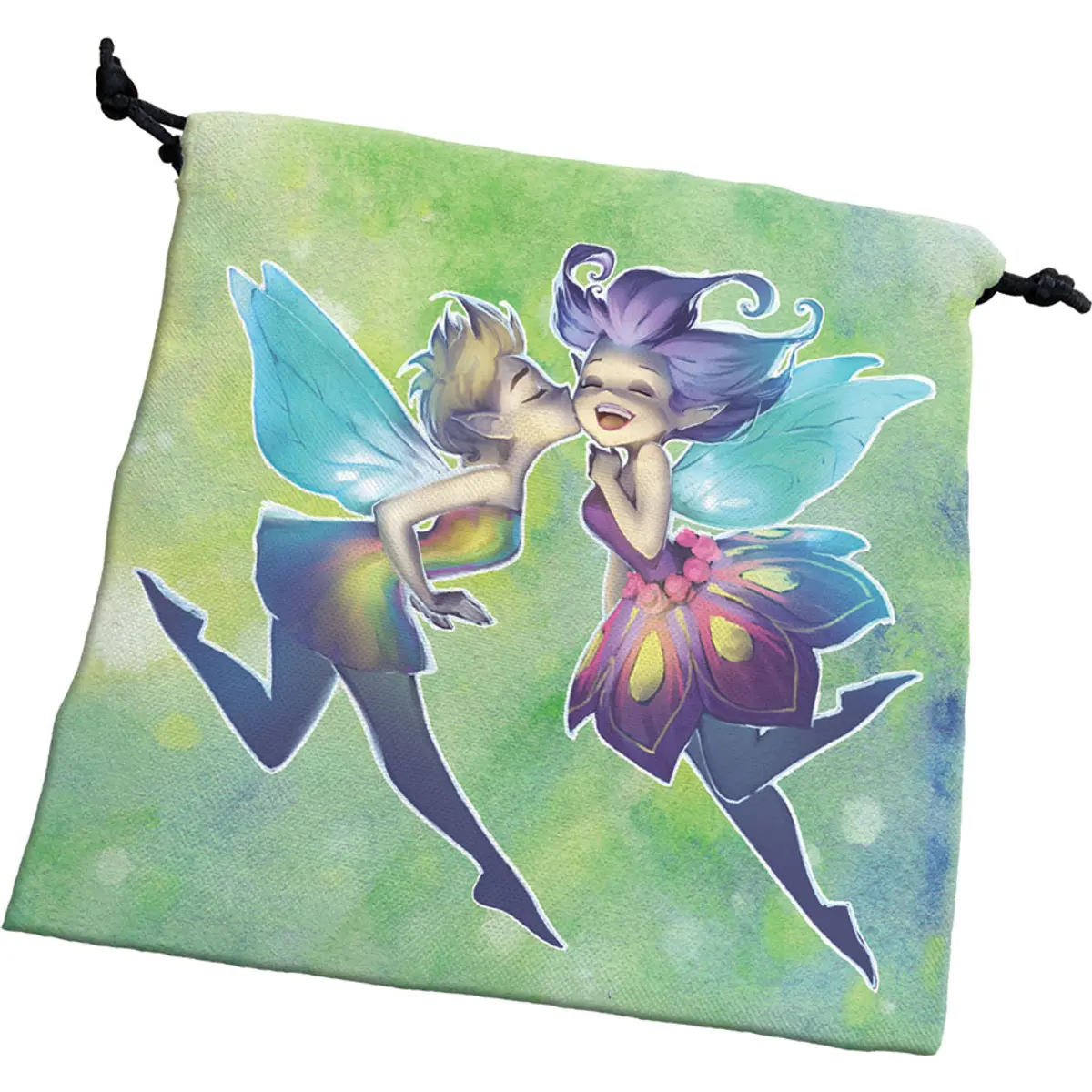 Large Cloth Deluxe Dice Bag - Happy Faeries