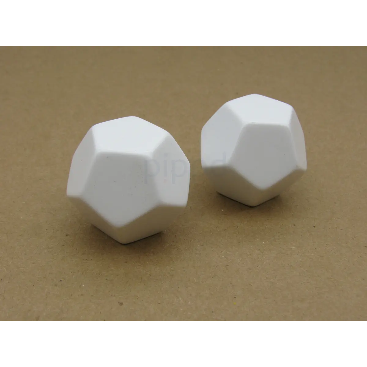 Pack of 2 Jumbo 26mm Blank Twelve-Sided D12 RPG Dice - White