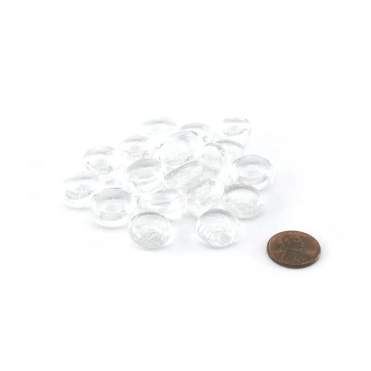 Pack of 20 Life Stone Gaming Glass Stones - Clear