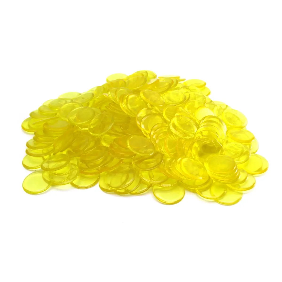 Pack of 250 Transparent Yellow Extra Thick 3/4" 19mm Sorting Chips