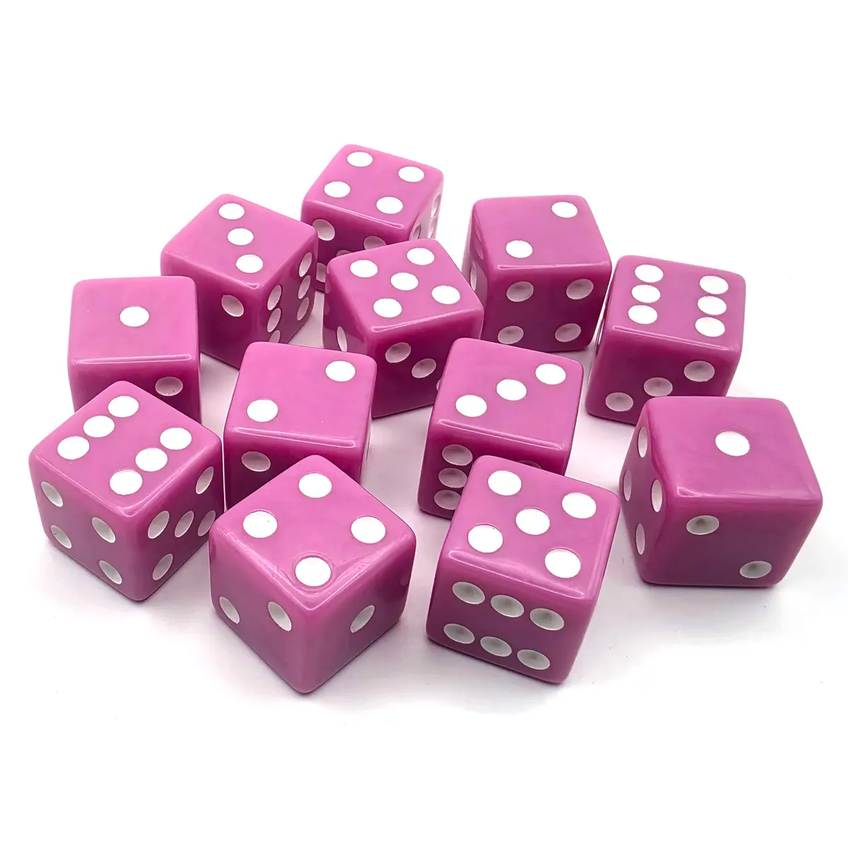 PipFlip 19mm Opaque 6-Sided D6 Dice with Pips, 12-Pack