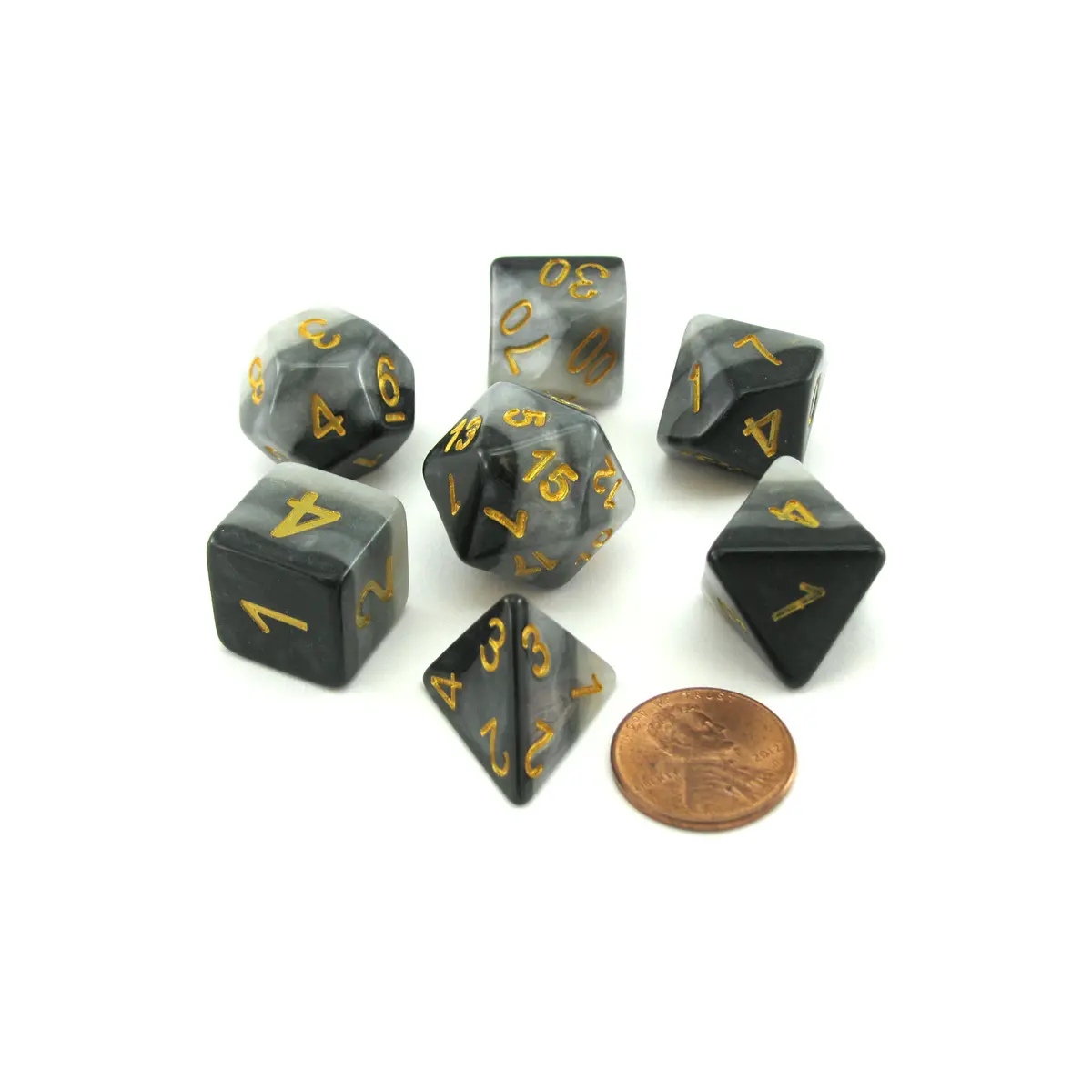 Polyhedral 7-Piece Layered Dice Set - Dusk